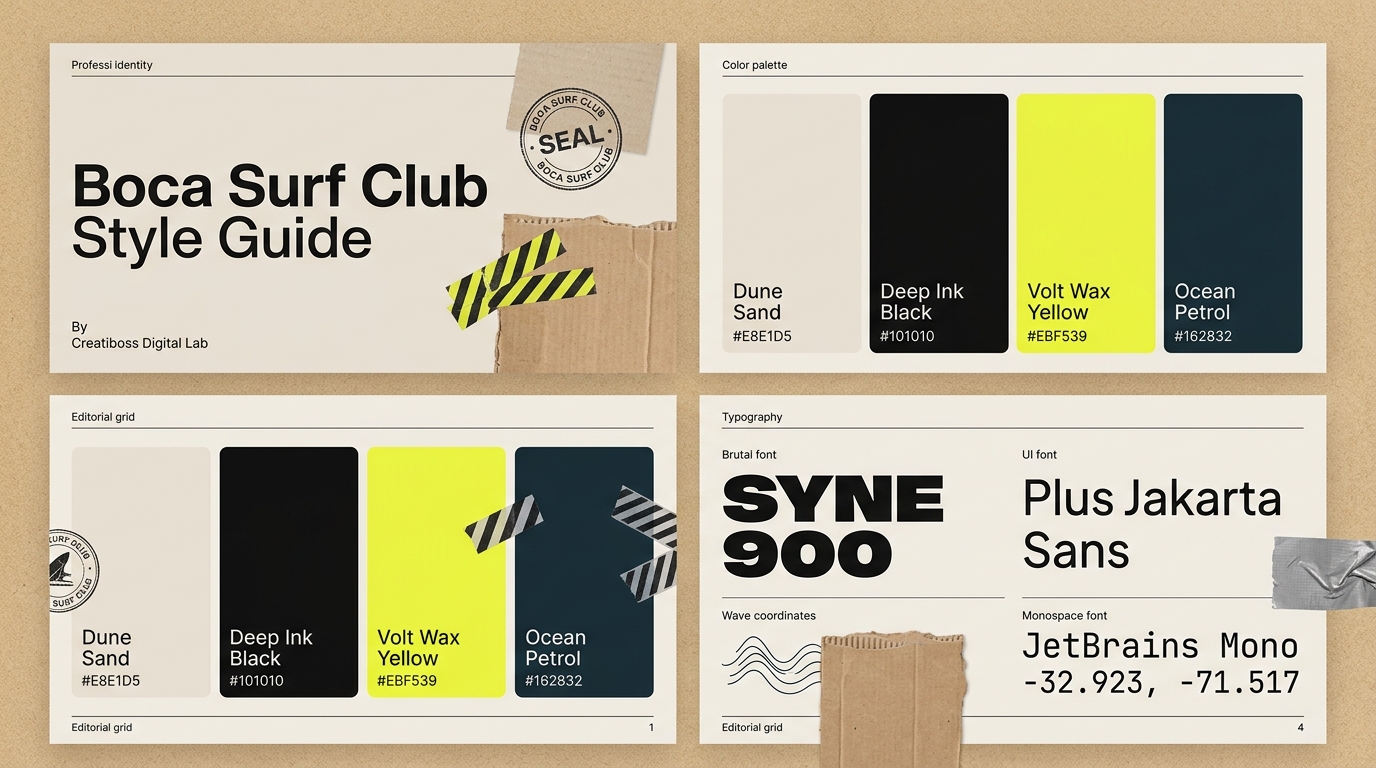 Sistema de Identidad Visual Boca Surf Club