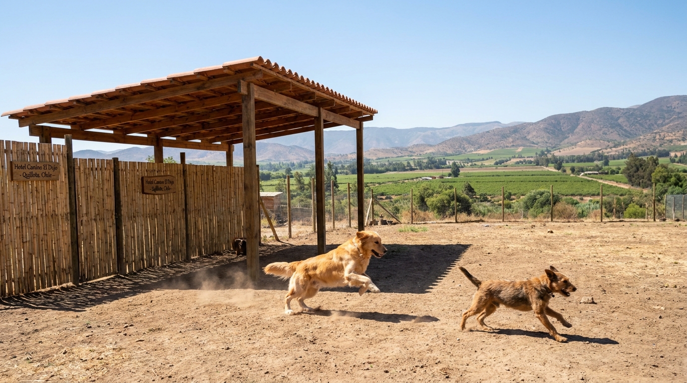Perros en el campo de El Dojo